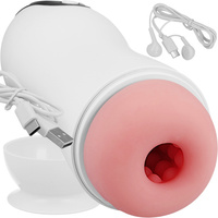 SZTUCZNA POCHWA MASTURBATOR MĘSKI SEX WAGINA WIBRUJE I SSIE PENISA WYPUSTKI