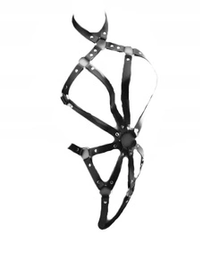 SKÓRZANA SEX UPRZĄŻ BODY Z ODKRYTYM BIUSTEM BDSM SEKSOWNY STRÓJ HARNESS