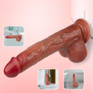 SEX DILDO REALISTYCZNY WIBRATOR ROTACYJNY PCHAJĄCY PENIS TELESKOP NA PILOTA