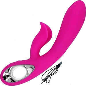 WIBRATOR MASAŻER ŁECHTACZKI STYMULATOR POCHWY 2 SILNICZKI WYGIĘTA GŁÓWKA