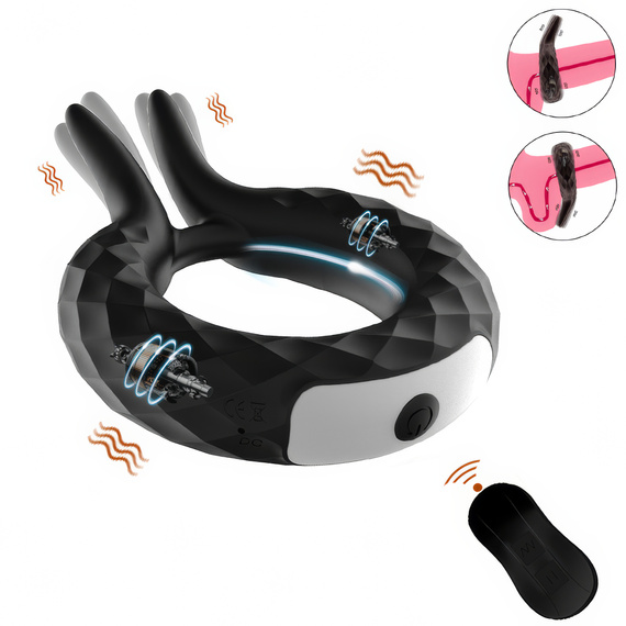 Erekcyjny Pierścień Na Penisa Wibrujący Stymuluje Łechtaczkę Dla Par LeLex