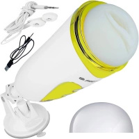 SZTUCZNA POCHWA W TUBIE 3D SSĄCY MASTURBATOR Z PRZYSSAWKĄ WIBRACJA