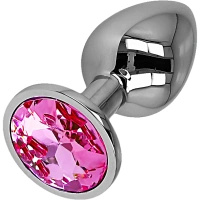 KOREK ANALNY Z KRYSZTAŁEM Z METALU WTYCZKA PIESZCZOTY ODBYTU