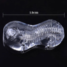 Żelowy Masturbator Tunelowy Z Wypustkami Lodowa Pochwa Z Uchwytem Na Palce