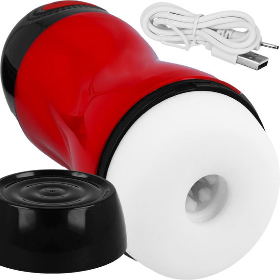 AUTOMATYCZNY MASTURBATOR MĘSKI SSĄCY I WIBRUJĄCY MIĘKKA POCHWA OWIJA PENISA