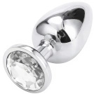 METALOWY KOREK ANALNY Z PIĘKNYM WYKOŃCZENIEM W POSTACI KRYSZTAŁKA WTYCZKA