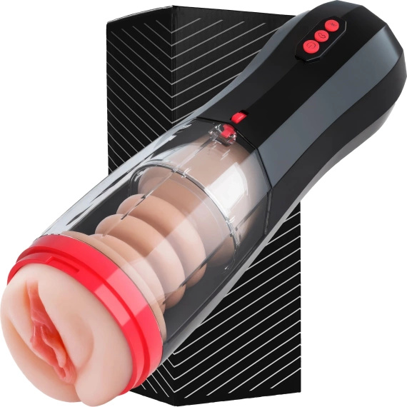 Realistyczny Masturbator Męski Posuwisty Ruch Góra-Dół Z Wypustkami LeLex