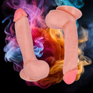 DILDO MĘSKI CZŁONEK Z PRZYSSAWKĄ ZYLASTY PENIS XXL DUŻE MIĘSISTE JĄDRA