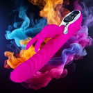 WIELOFUNKCYJNY LUKSUSOWY WIBRATOR MASAŻER 2w1 PODGRZEWANY DO 45stC - USB