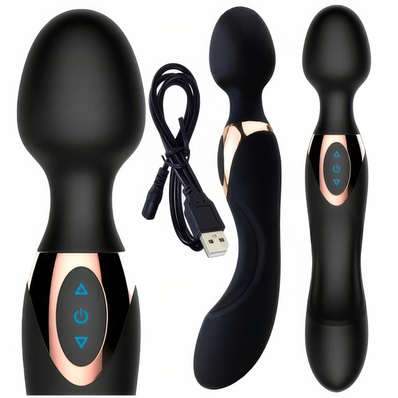 WIBRATOR DAMSKI EKSKLUZYWNY MASAŻER ŁECHTACZKI 2W1 SEX DILDO DWUSTRONNY