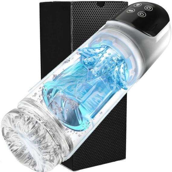 OBROTOWY MASTURBATOR MĘSKI WIELOFUNKCYJNY POMPKA PRÓŻNIOWA WYPUSTKI ORGAZM