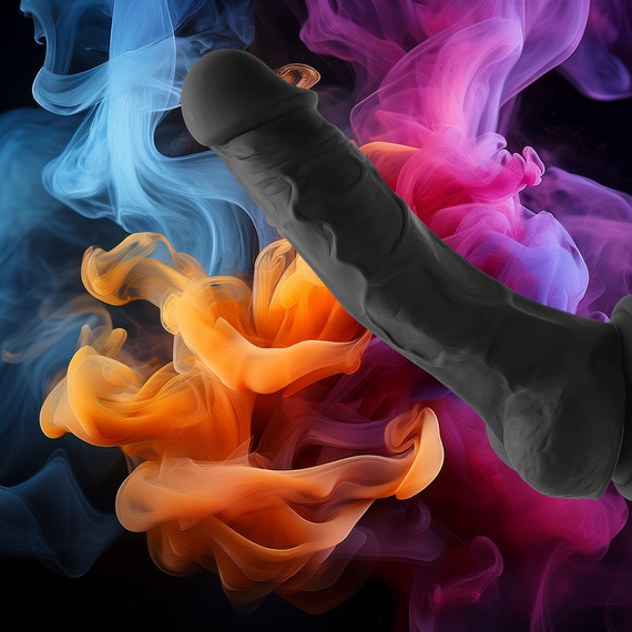 DILDO Z PRZYSSAWKĄ OGROMNY PENIS Z JĄDRAMI ZRYSOWANA GŁÓWKA - JAK PRAWDZIWA