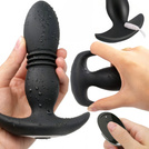 POSUWISTY MASAŻER PROSTATY KOREK ANALNY PLUG Z WIBRACJĄ DO MASAŻU ODBYTU