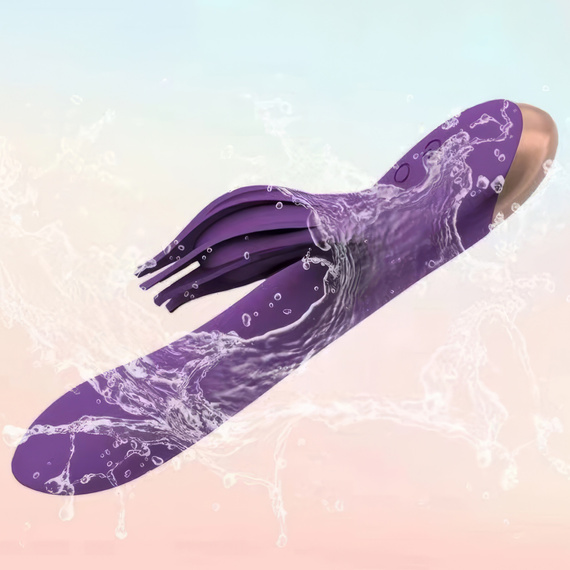 Wibrator Damski Tulipan Silikonowy Masażer Punktu G I Łechtaczki USB LeLex