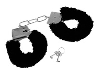 METALOWE KAJDANKI Z MIĘKKIM FUTERKIEM I KLUCZYK NA WIECZÓR PANIEŃSKI BDSM