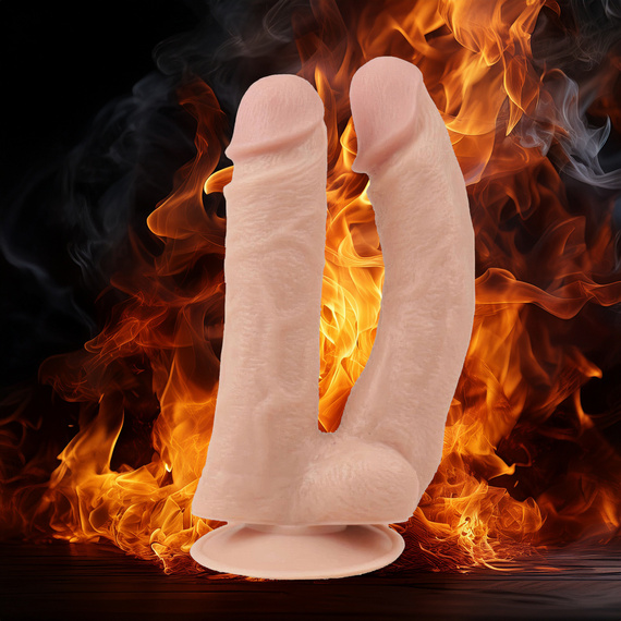 PODWÓJNE DILDO PENIS DO ODBYTU I POCHWY Z PRZYSSAWKĄ PODWÓJNA PENETRACJA