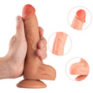 PENIS DILDO GIĘTKI REALISTYCZNE ŻYŁKI ZARYSOWANA GŁÓWKA Z MOCNĄ PRZYSSAWKĄ 