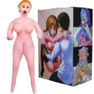 POMPOWANA LALA TRZY OTWORY DUŻE REALISTYCZNE PIERSI DMUCHANA LALKA Z POMPKĄ