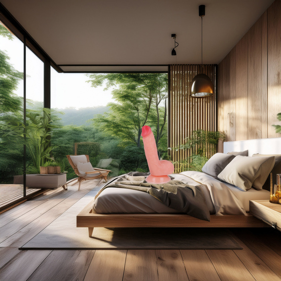 DUŻY realistyczny PENIS Z JĄDRAMI MIĘSISTE sex DILDO sztuczny CZŁONEK