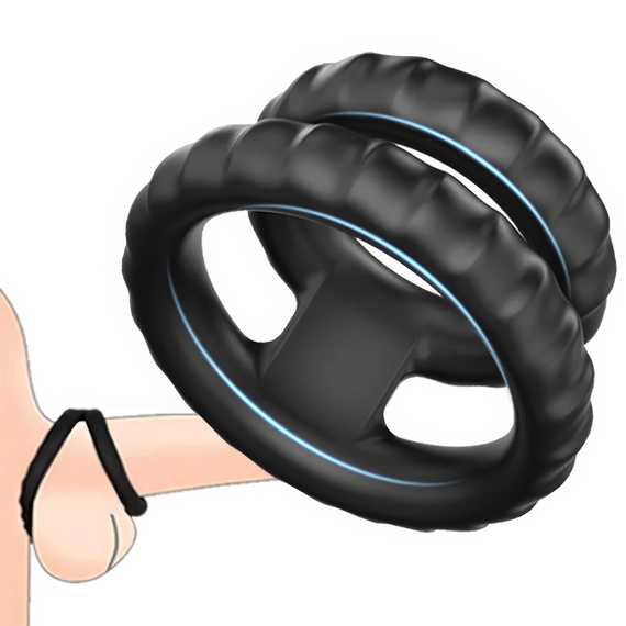 Erekcyjny Pierścień Na Penisa Podwójny Ring Wspomaga Erekcję I Orgazm LeLex