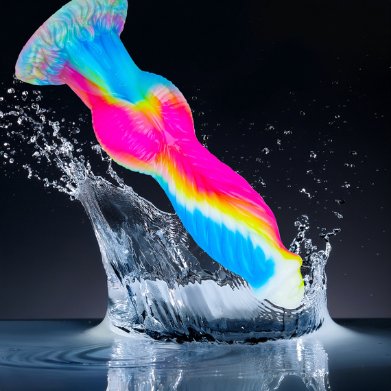 WIELOFUNKCYJNY WIBRATOR FANTAZYJNE KOLOROWE DILDO WAGINALNO-ANALNE NA PILOT