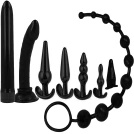 SEX ZESTAW KOREK ANALNY 8 ELEMENTÓW WIBRATOR DILDO SONDA MIX KORKI RÓŻNE