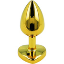 METALOWY ELEGANCKI KOREK ANALNY Z KOLOROWYM KRYSZTAŁEM SERCE SEX PLUG ANAL