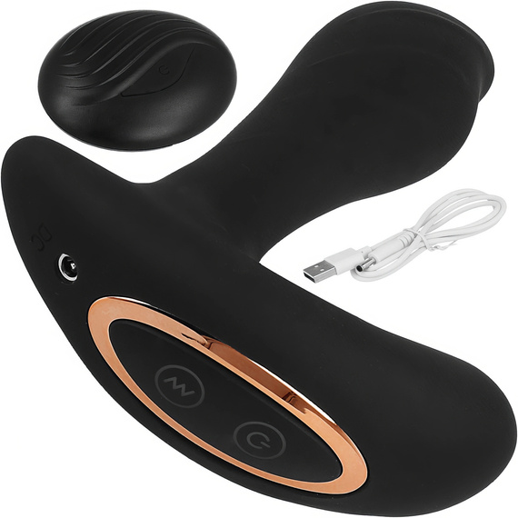 REWELACYJNY STYMULATOR WIBRACYJNY PROSTATY STEROWANY PILOTEM MASAŻER KROCZA