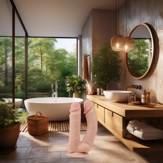 PODWÓJNE DILDO PENIS DO ODBYTU I POCHWY Z PRZYSSAWKĄ PODWÓJNA PENETRACJA