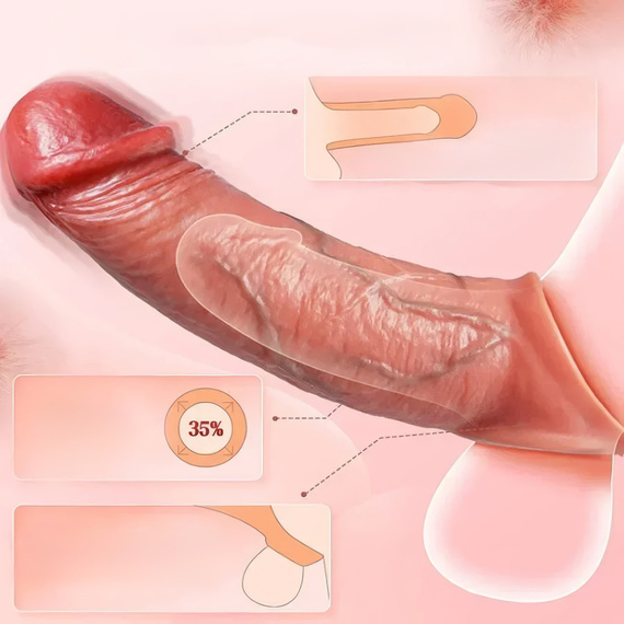 Wibrująca Nakładka Na Penisa Sterowana Aplikacją Bluetooth I Pilotem LeLex
