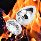 METALOWY KOREK ANALNY Z PIĘKNYM WYKOŃCZENIEM W POSTACI KRYSZTAŁKA WTYCZKA