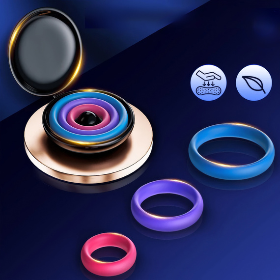 Pierścienie Na Penisa Zestaw 3szt Różne Rozmiary Silikonowe Ring Sex LeLex