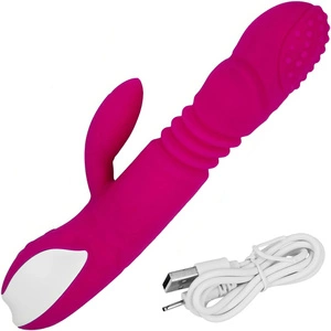 SILIKONOWY WIBRATOR PODGRZEWA POSUWISTY GÓRA DÓŁ STYMULUJE ŁECHTACZKE