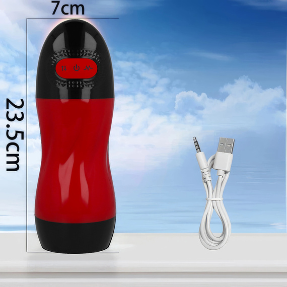 AUTOMATYCZNY MASTURBATOR MĘSKI SSĄCY I WIBRUJĄCY MIĘKKA POCHWA OWIJA PENISA