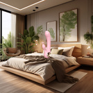 DAMSKI MASAŻER 2W1 SILIKON WIBRATOR Z KRÓLICZKIEM MOCNE WIBRACJE 2 silniki