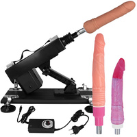 SEX MASZYNA - 3 x DILDO ZESTAW - 420 RUCHÓW/MIN WIBRATOR WIELOFUNKCYJNY