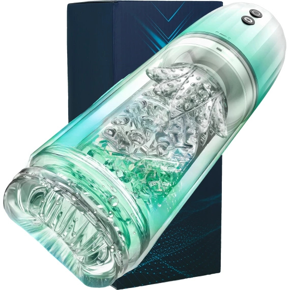 6 w 1 Masturbator męski i pompa próżniowa OBROTOWA POCHWA Z WYPUSTKAMI