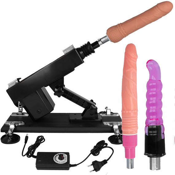 SEX GADŻET MEGA MASZYNA WIELOFUNCKYJNA ZESTAW 3X DILDO Z PRZYSSAWKAMI