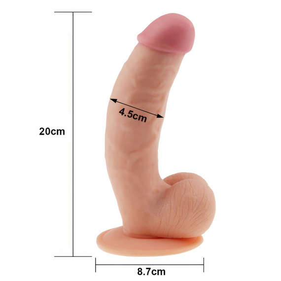 SEX DILDO ULTRA REALISTYCZNY WIELKI I GIĘTKI PENIS Z PRZYSSAWKĄ 
