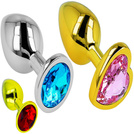 3 x KORKI  ANALNE Z KRYSZTAŁEM METALOWE REWELACYJNY ZESTAW FANTAZYJNY