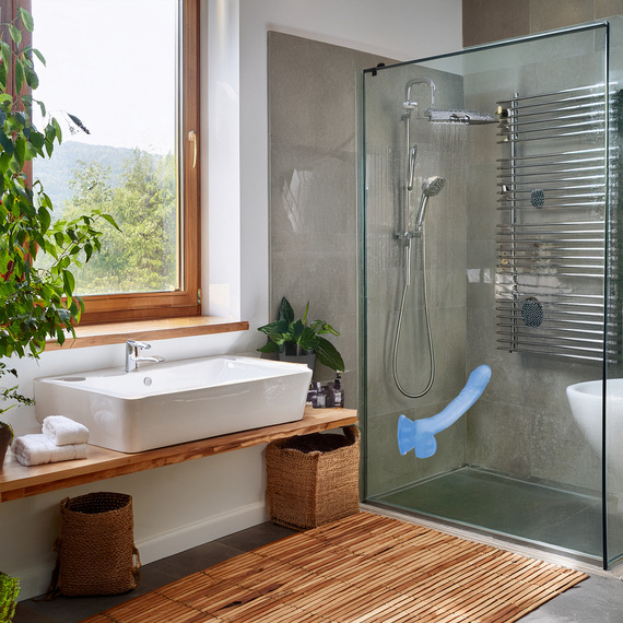 SZTUCZNY PENIS - SEX DILDO Z PRZYSSAWKĄ ŻYŁKAMI I JĄDRAMI GIĘTKIE ŻYLASTE