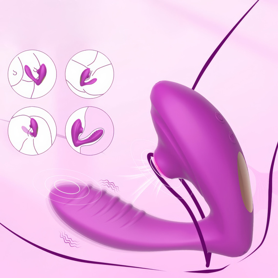 Masażer Damski Ssący Łechtaczkę I Wibrujący W Pochwie Sex Stymulator LeLex