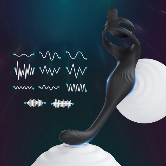 Masażer Prostaty Z Pierścieniem Na Penisa Wibrujący Zdalny Sterowany LeLex