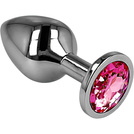 XL METALOWY KOREK ANALNY Z KRYSZTAŁEM - ŚREDNI ROZMIAR PLUG DO MASAŻU ANUSA