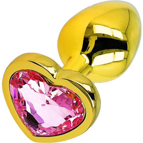 METALOWY ELEGANCKI KOREK ANALNY Z KOLOROWYM KRYSZTAŁEM SERCE SEX PLUG ANAL