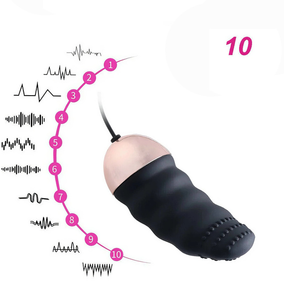 WIBRUJĄCE JAJKO SEX JĘZYCZEK DOPOCHWOWY Z PILOTEM 10 FUNKCJI SILIKON