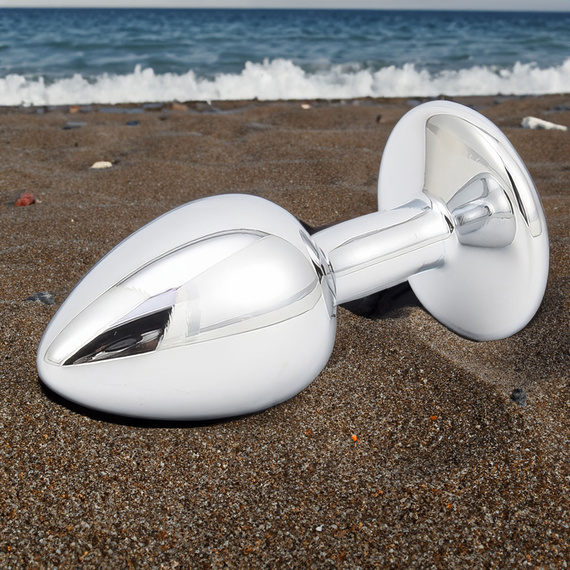 KOREK ANALNY Z KRYSZTAŁEM Z METALU WTYCZKA PIESZCZOTY ODBYTU