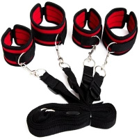 UPRZĄŻ DO ŁÓŻKA Z KAJDANKAMI NA RĘCE I NOGI BDSM EKSTREMALNY INTENSYWNY SEX