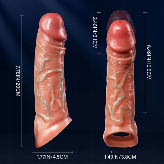 Nakładka Na Penisa Z Wibracją Przedłużająca 6cm Pogrubiająca Pilot LeLex