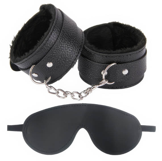 Gadżety Erotyczne Opaska Na Oczy I Kajdanki Z Futerkiem Sex Zestaw LeLex